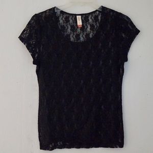 No Boundaries Black Lace Blouse